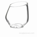 Transparente Weinbecher aus Pyrexglas